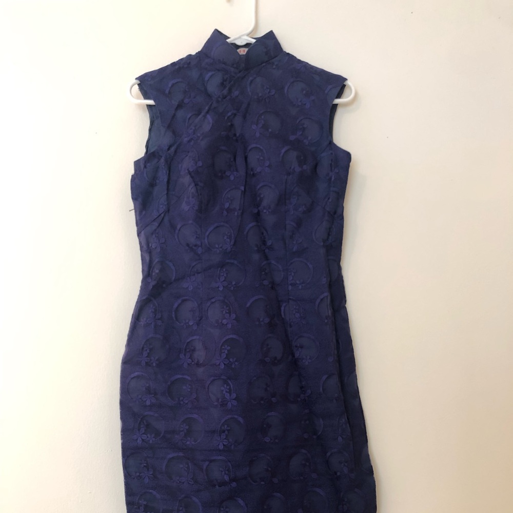 Blue vintage qipao dress